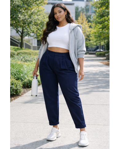 Παντελόνι με Πιέτες & Διακοσμητικά Κουμπιά – Ίσια Γραμμή | Elegant Collection