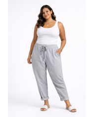 Παντελόνι με Λάστιχο στη Μέση και Πλαϊνές Τσέπες