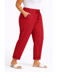Παντελόνι με Λάστιχο στη Μέση και Πλαϊνές Τσέπες