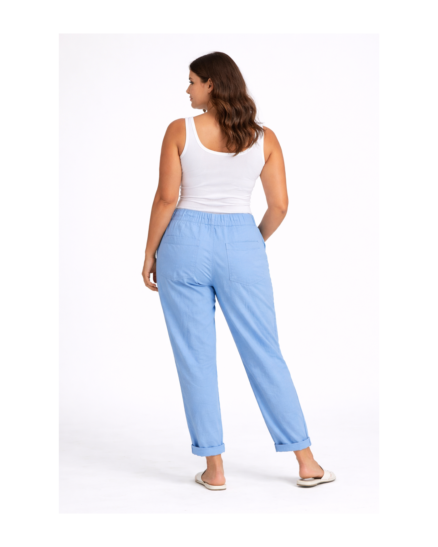 Παντελόνι με Λάστιχο στη Μέση και Πλαϊνές Τσέπες