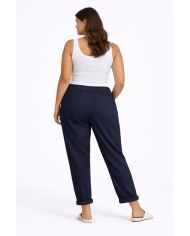 Παντελόνι με Λάστιχο στη Μέση και Πλαϊνές Τσέπες