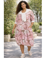 Φόρεμα Floral  με Διακριτικό Animal Print