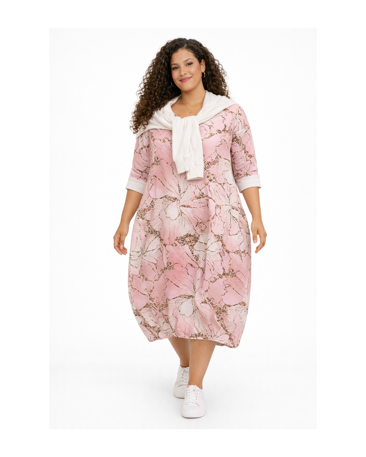 Φόρεμα Floral  με Διακριτικό Animal Print