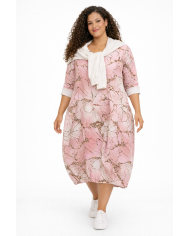 Φόρεμα Floral  με Διακριτικό Animal Print