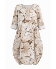 Φόρεμα Floral  με Διακριτικό Animal Print