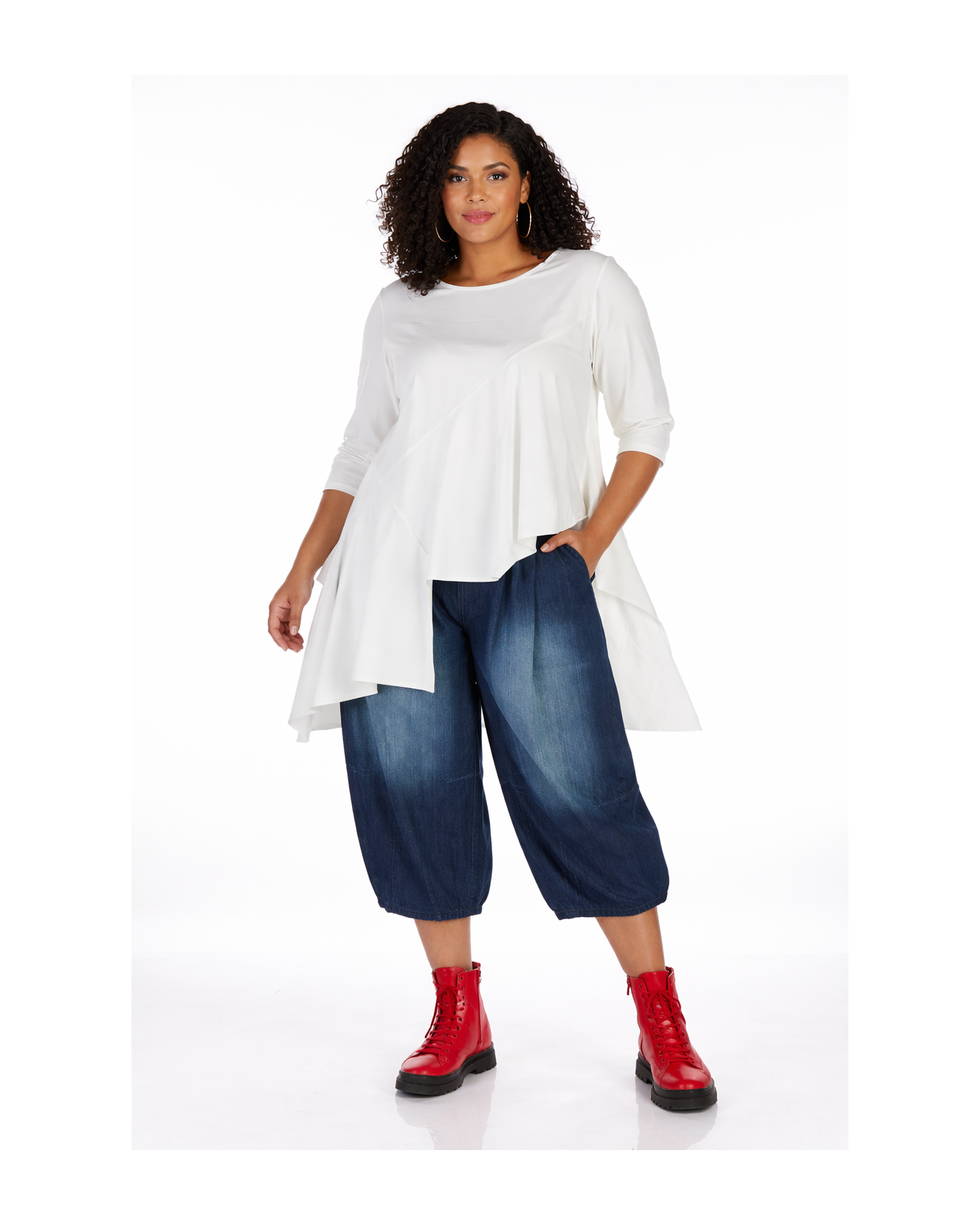 Μπλούζα Ασύμμετρη Με Μακριά Μανίκια