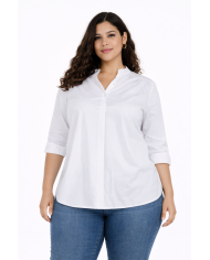 Minimal Chic Πουκαμίσα με Μάο Γιακά