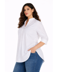 Minimal Chic Πουκαμίσα με Μάο Γιακά