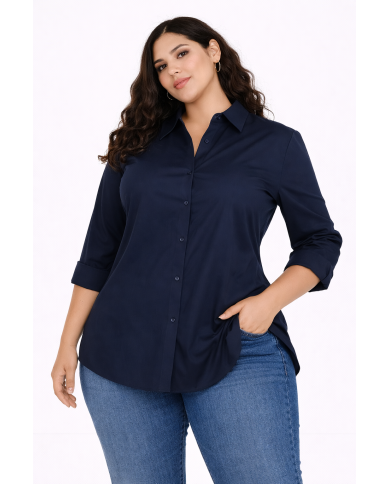 Πουκάμισο Ασύμμετρο Μονόχρωμο