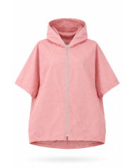 Μαύρο Ελαφρύ Μπουφάν Α Γραμμής με Κουκούλα και Μεταλλικό Φερμουάρ