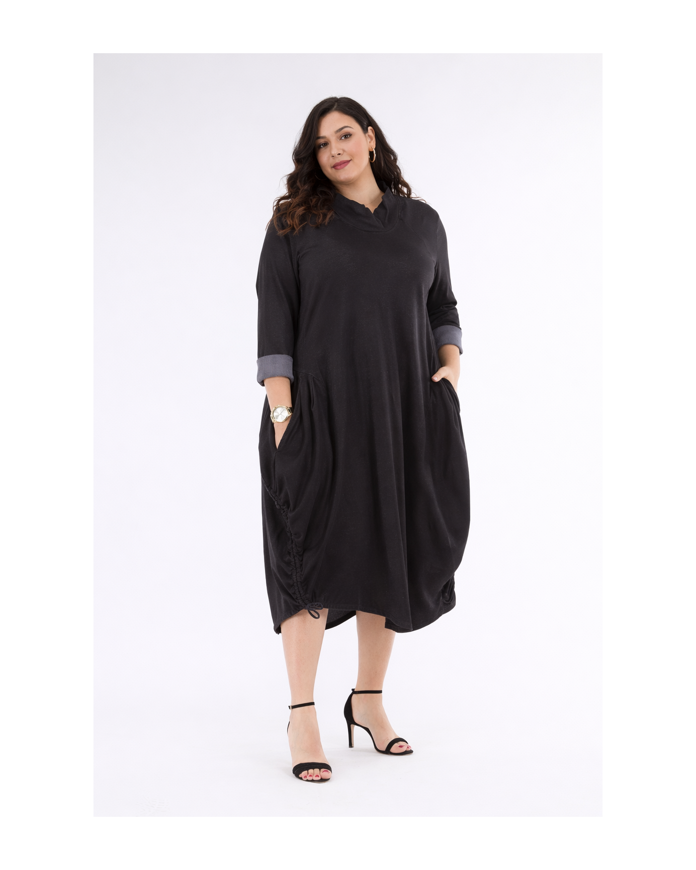 Φόρεμα Υφασμάτινο Με Μεταλλικό Νήμα