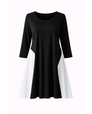 Ασύμμετρη Δίχρωμη Tunic με Αέρινη Κίνηση