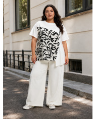 Μπλούζα με Animal Print & Μοντέρνα Ασύμμετρη Γραμμή