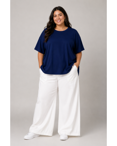 Minimal Boho Μπλούζα με Χαλαρή Κίνηση