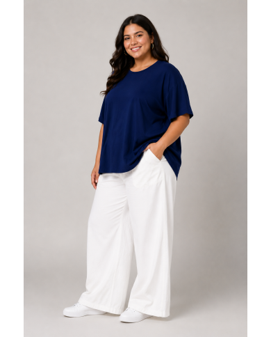 Minimal Boho Μπλούζα με Χαλαρή Κίνηση