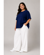 Minimal Boho Μπλούζα με Χαλαρή Κίνηση