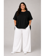 Minimal Boho Μπλούζα με Χαλαρή Κίνηση