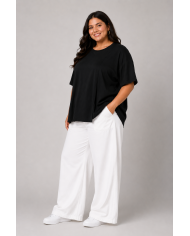 Minimal Boho Μπλούζα με Χαλαρή Κίνηση