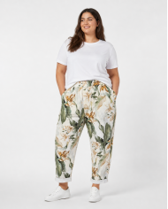 Φλοράλ Παντελόνι με Κολακευτική Γραμμή