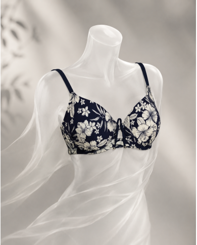 Μαγιό Μπικίνι Top Floral Navy