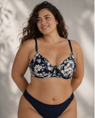 Μαγιό Μπικίνι Top Floral Navy