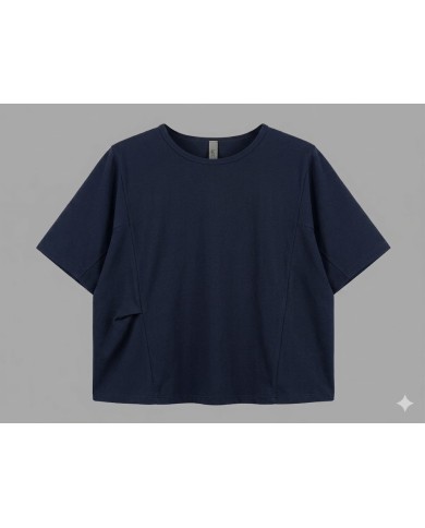 Minimal Boho Μπλούζα με Χαλαρή Κίνηση