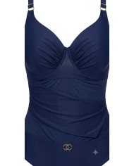 Ολόσωμο Μπλε Μαγιό Navy με Διαφάνειες