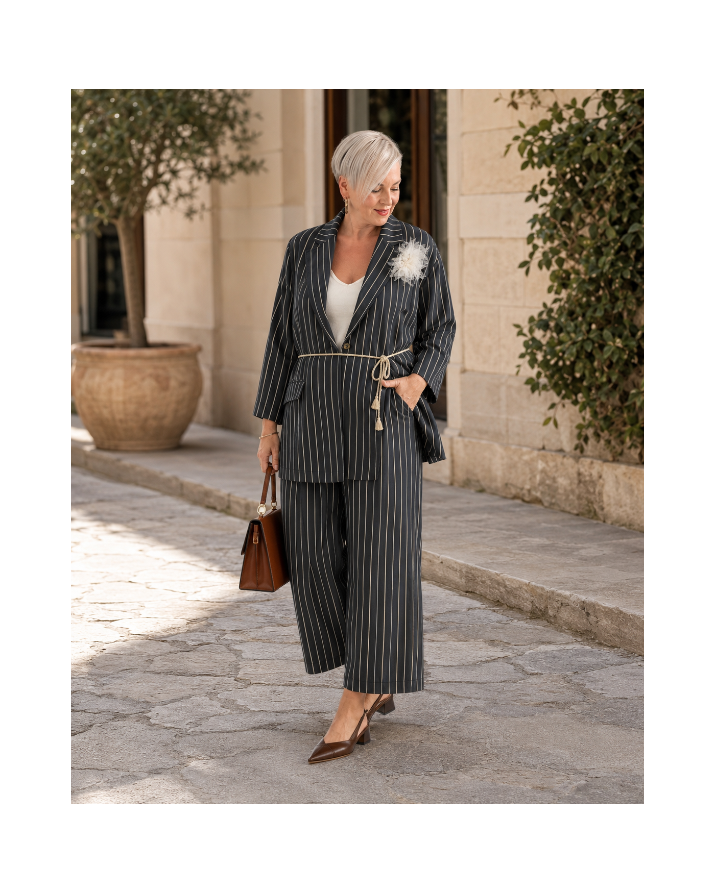 Ριγέ Κοστούμι Urban Chic