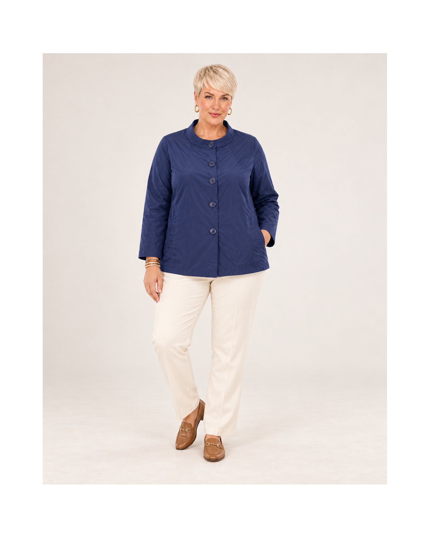 Minimal Jacket με Διακοσμητικά Κουμπιά